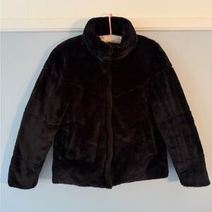 EUC - Zara Black Faux Fur Jacket (S)